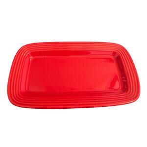 Oneida Culinaria Stoneware - Chili Red - Bread Tray Platter - 7.5" X 13" QUALITY